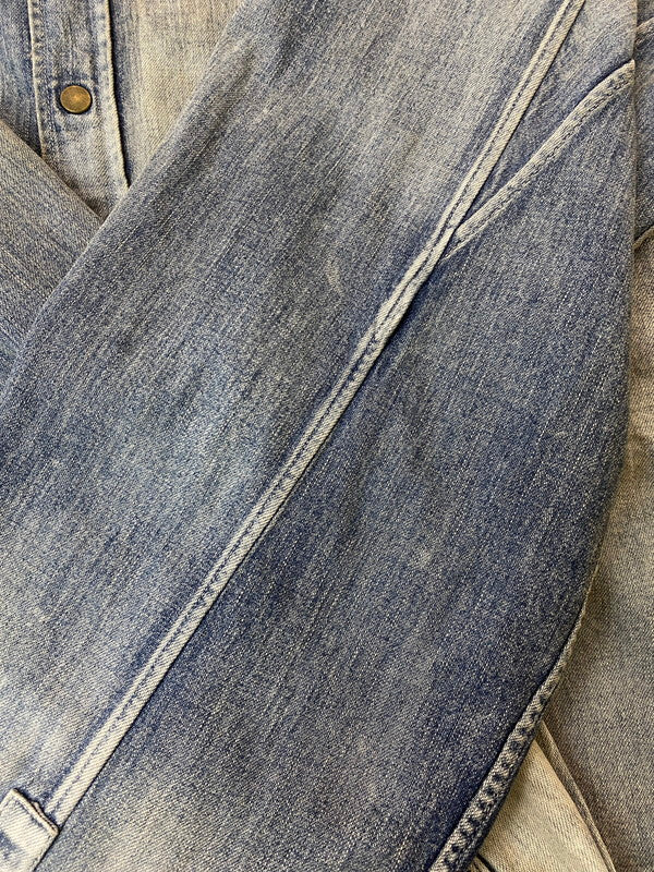 【中古品】【メンズ】 ANCELLM アンセルム 25SS DENIM WESTERN SHIRT ANC-SH50 デニム ウェスタン シャツ メンズ 長袖 トップス 140-250704-em-05-min サイズ：2 カラー：インディゴブルー 万代Net店