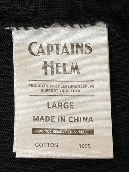 【中古品】【メンズ】 CAPTAINS HELM キャプテンズヘルム × BYRD バード #10TH ANNIVERSARY BOLT TEE 10周年アニバーサリー ボルト Tシャツ メンズ トップス 半袖 140-250704-em-26-min サイズ：L カラー：ブラック 万代Net店