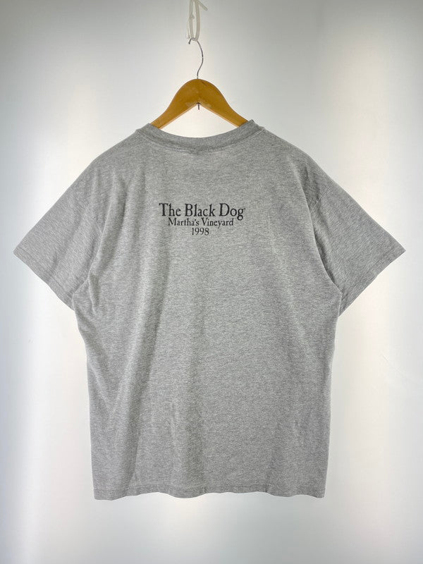 【中古品】【メンズ】 HANES ヘインズ 90S THE BLACK DOG PRINT TEE 901年代 ザ ブラック ドッグ プリント Tシャツ メンズ トップス 半袖 犬 146-250707-em-13-min サイズ：L カラー：グレー 万代Net店