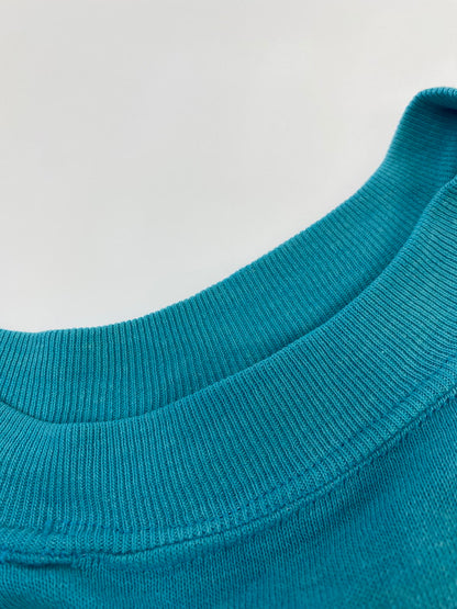 【中古品】【メンズ】 VINTAGE 60-70S RAGLAN SWEATSHIRT TURQUOISE BLUE ヴィンテージ 60-70年代 ラグラン スウェットシャツ 半袖 クルーネック スウェット 146-250707-em-07-min カラー：ターコイズブルー 万代Net店