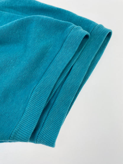 【中古品】【メンズ】 VINTAGE 60-70S RAGLAN SWEATSHIRT TURQUOISE BLUE ヴィンテージ 60-70年代 ラグラン スウェットシャツ 半袖 クルーネック スウェット 146-250707-em-07-min カラー：ターコイズブルー 万代Net店