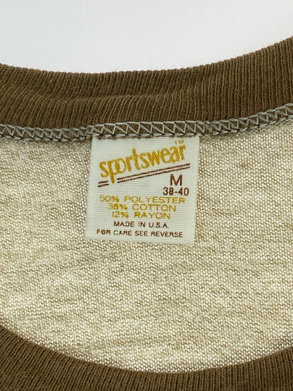 【中古品】【メンズ】 VINTAGE 70-80S FEEL THE PRIDE RINGER TEE ヴィンテージ 70-80年代 フィール・ザ・プライド リンガー Tシャツ メンズ トップス 半袖 146-250707-em-10-min サイズ：M カラー：ライトブラウン 万代Net店