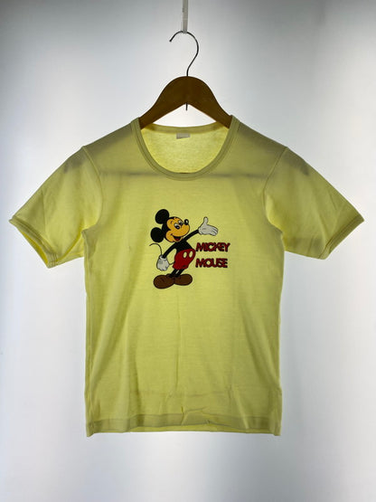 【中古品】【メンズ】 VINTAGE ”MICKEY MOUSE"TEE ヴィンテージ ミッキーマウス プリント Tシャツ メンズ トップス 半袖 146-250707-em-09-min カラー：イエロー 万代Net店