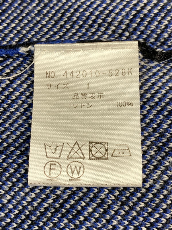 【中古品】【メンズ】 NO ID. ノーアイディ × FINDERS KEEPERS ファインダーズ キーパーズ 総柄 ニット セーター 442010-528K コットン メンズ トップス 長袖 140-250707-em-03-min サイズ：1 カラー：ブラック/ブルー 万代Net店