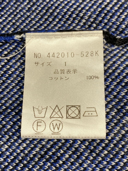 【中古品】【メンズ】 NO ID. ノーアイディ × FINDERS KEEPERS ファインダーズ キーパーズ 総柄 ニット セーター 442010-528K コットン メンズ トップス 長袖 140-250707-em-03-min サイズ：1 カラー：ブラック/ブルー 万代Net店