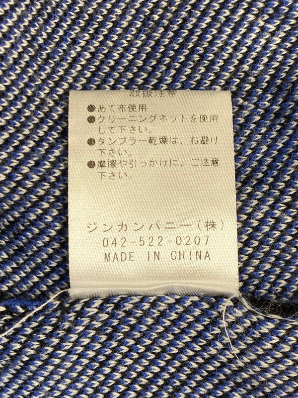 【中古品】【メンズ】 NO ID. ノーアイディ × FINDERS KEEPERS ファインダーズ キーパーズ 総柄 ニット セーター 442010-528K コットン メンズ トップス 長袖 140-250707-em-03-min サイズ：1 カラー：ブラック/ブルー 万代Net店