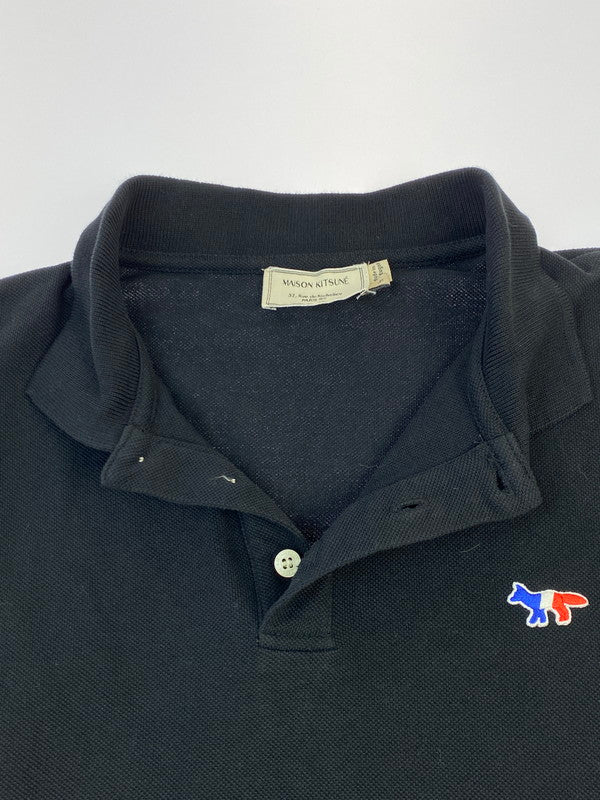 【中古品】【メンズ】 MAISON KITSUNE メゾンキツネ SS POLO SHIRT FW15M708 半袖 ポロシャツ メンズ トップス 140-250707-em-01-min サイズ：S カラー：ブラック 万代Net店