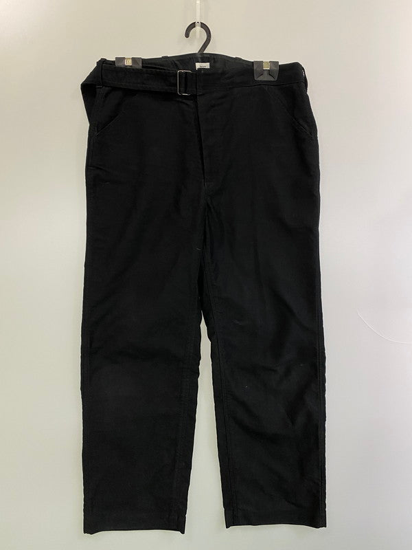 【中古品】【メンズ】 BLURHMS COTTON SUEDE BELT ROLL PANT BHS-018 ブラームス コットン スエード ベルト ロール パンツ ボトムス 151-250707-jt-17-min サイズ：2 カラー：ブラック 万代Net店
