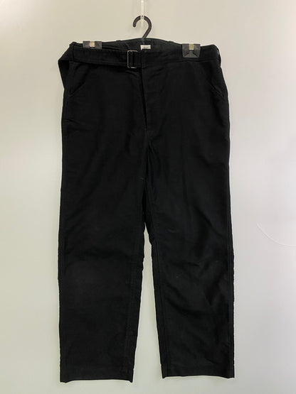 【中古品】【メンズ】 BLURHMS COTTON SUEDE BELT ROLL PANT BHS-018 ブラームス コットン スエード ベルト ロール パンツ ボトムス 151-250707-jt-17-min サイズ：2 カラー：ブラック 万代Net店