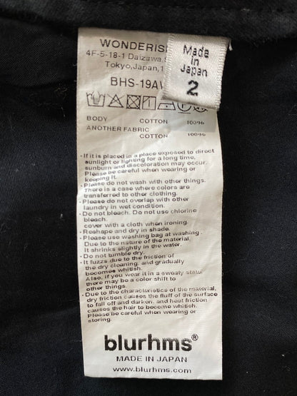 【中古品】【メンズ】 BLURHMS COTTON SUEDE BELT ROLL PANT BHS-018 ブラームス コットン スエード ベルト ロール パンツ ボトムス 151-250707-jt-17-min サイズ：2 カラー：ブラック 万代Net店