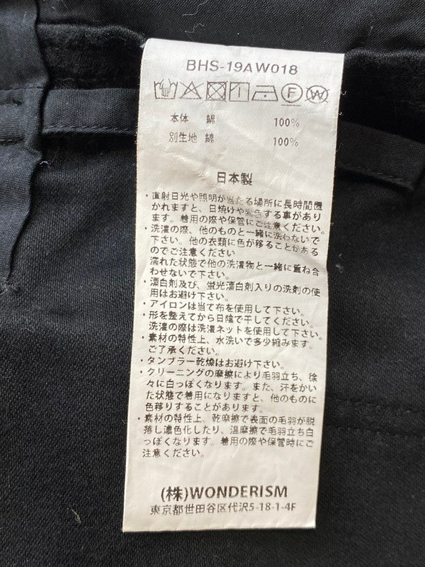 【中古品】【メンズ】 BLURHMS COTTON SUEDE BELT ROLL PANT BHS-018 ブラームス コットン スエード ベルト ロール パンツ ボトムス 151-250707-jt-17-min サイズ：2 カラー：ブラック 万代Net店