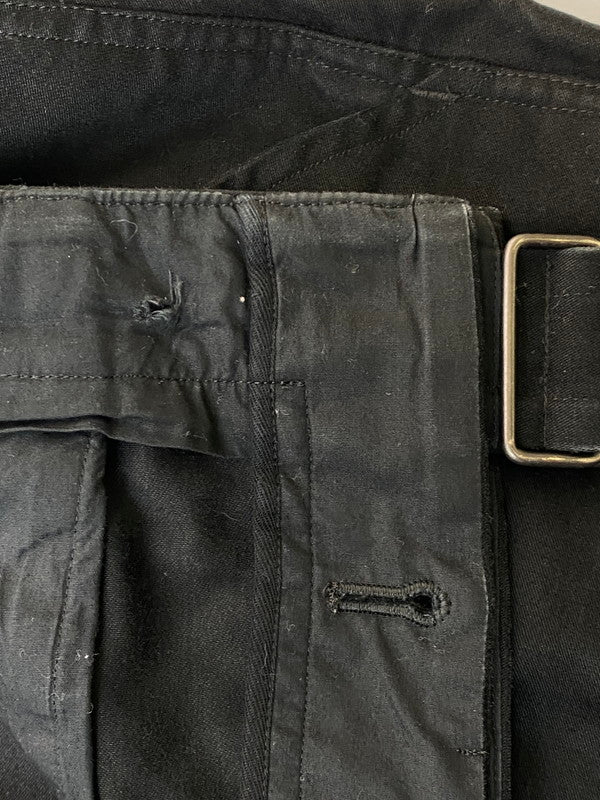 【中古品】【メンズ】 BLURHMS COTTON SUEDE BELT ROLL PANT BHS-018 ブラームス コットン スエード ベルト ロール パンツ ボトムス 151-250707-jt-17-min サイズ：2 カラー：ブラック 万代Net店