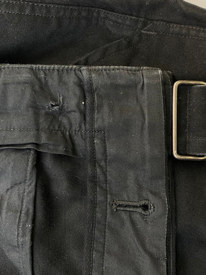 【中古品】【メンズ】 BLURHMS COTTON SUEDE BELT ROLL PANT BHS-018 ブラームス コットン スエード ベルト ロール パンツ ボトムス 151-250707-jt-17-min サイズ：2 カラー：ブラック 万代Net店