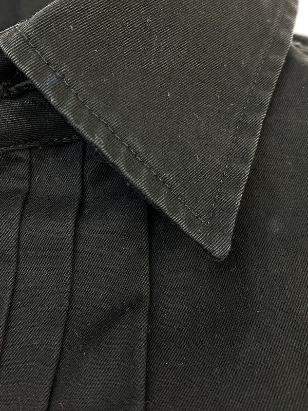 【中古品】【メンズ】 Yohji Yamamoto ヨウジヤマモト 20AW COTTON OVERSIZE L S SHIRT FR-B11-004 コットン オーバーサイズ 比翼 ロングシャツ メンズ トップス 秋冬 140-250707-em-02-min サイズ：2 カラー：ブラック 万代Net店