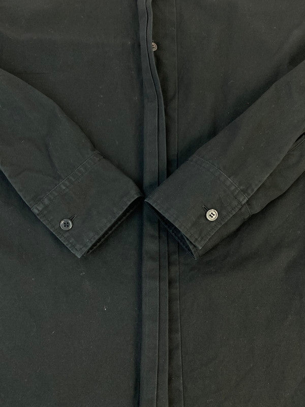 【中古品】【メンズ】 Yohji Yamamoto ヨウジヤマモト 20AW COTTON OVERSIZE L S SHIRT FR-B11-004 コットン オーバーサイズ 比翼 ロングシャツ メンズ トップス 秋冬 140-250707-em-02-min サイズ：2 カラー：ブラック 万代Net店