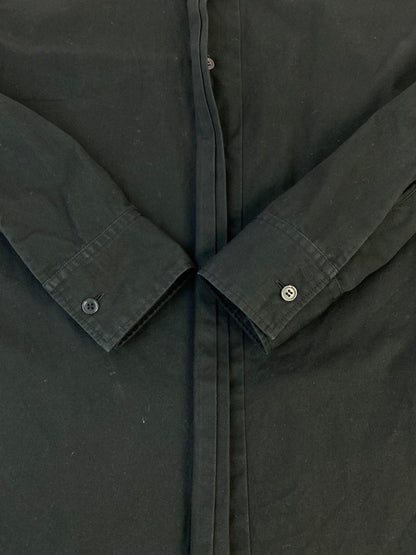 【中古品】【メンズ】 Yohji Yamamoto ヨウジヤマモト 20AW COTTON OVERSIZE L S SHIRT FR-B11-004 コットン オーバーサイズ 比翼 ロングシャツ メンズ トップス 秋冬 140-250707-em-02-min サイズ：2 カラー：ブラック 万代Net店