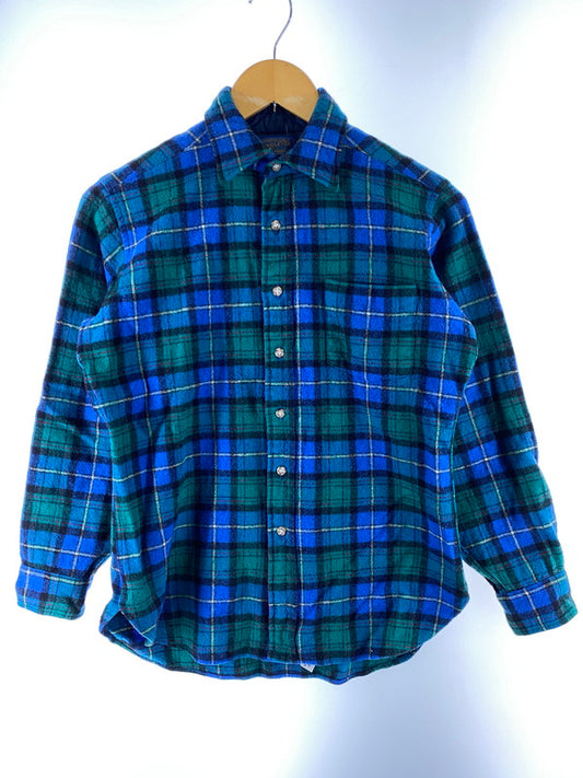 【中古品】【メンズ】 PENDLETON ペンドルトン L S 70S WOOL SHIRT 長袖 70年代 ウール シャツ メンズ トップス チェック 146-250707-em-14-min サイズ：M カラー：グリーン/ブルー（チェック柄） 万代Net店