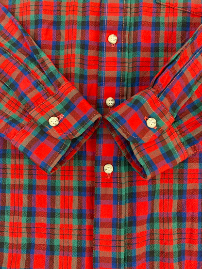 【中古品】【メンズ】 PENDLETON ペンドルトン L S 70S WOOL SHIRT 長袖 70年代 ウール シャツ メンズ トップス チェック 146-250707-em-15-min サイズ：S カラー：レッド系（チェック柄） 万代Net店