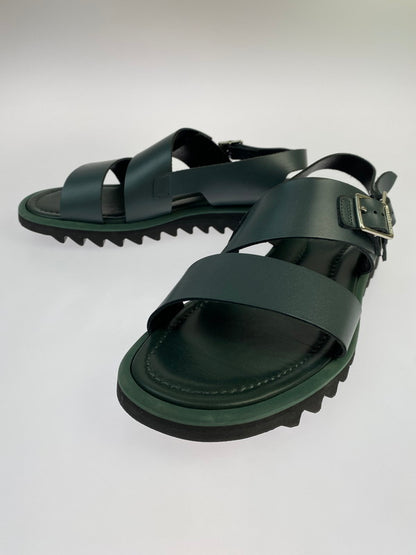 【中古品】【メンズ】 AURALEE オーラリー 221201 LEATHER BELT SANDALS 靴 シューズ サンダル 164-250708-AS-35-min サイズ：9 カラー：グリーン 万代Net店
