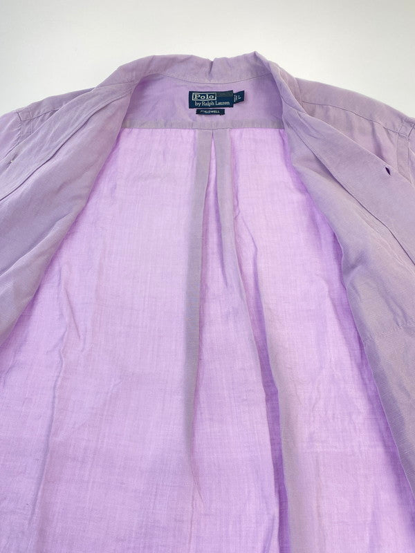 【中古品】【メンズ】 RALPH LAUREN ラルフローレン 90S CALDWELL S S SHIRT 90年代 コールドウェル 半袖 シャツ メンズ トップス コットン 146-250707-em-20-min サイズ：L カラー：パープル 万代Net店