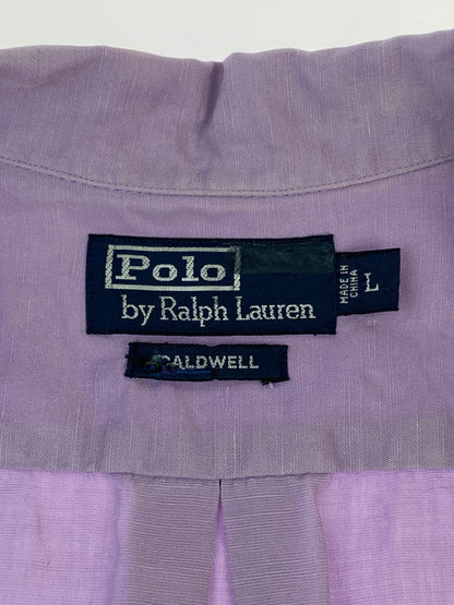 【中古品】【メンズ】 RALPH LAUREN ラルフローレン 90S CALDWELL S S SHIRT 90年代 コールドウェル 半袖 シャツ メンズ トップス コットン 146-250707-em-20-min サイズ：L カラー：パープル 万代Net店
