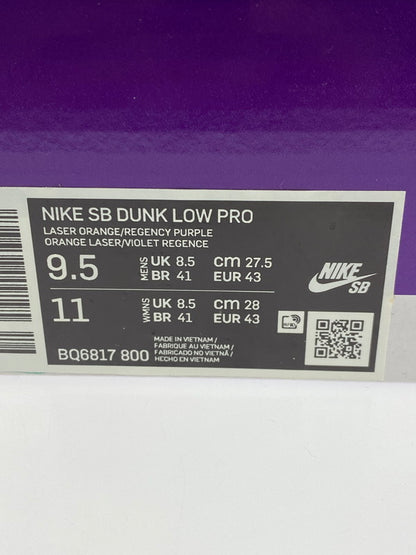 【現状渡し品】【メンズ】 NIKE ナイキ BQ6817-800 SB DUNK LOW PRO LASER ORANGE 靴 シューズ スニーカー 160-250708-AS-29-min サイズ：27.5cm カラー：LASER ORANGE/REGENCY PURPLE 万代Net店