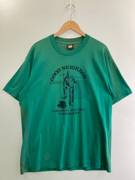 【現状渡し品】【メンズ】 SCREEN STARS BEST スクリーンスターズ USA製 GOOD NEIGHBOR SS TEE Tシャツ トップス 146-250710-ks-58-min サイズ：XL カラー：グリーン 万代Net店