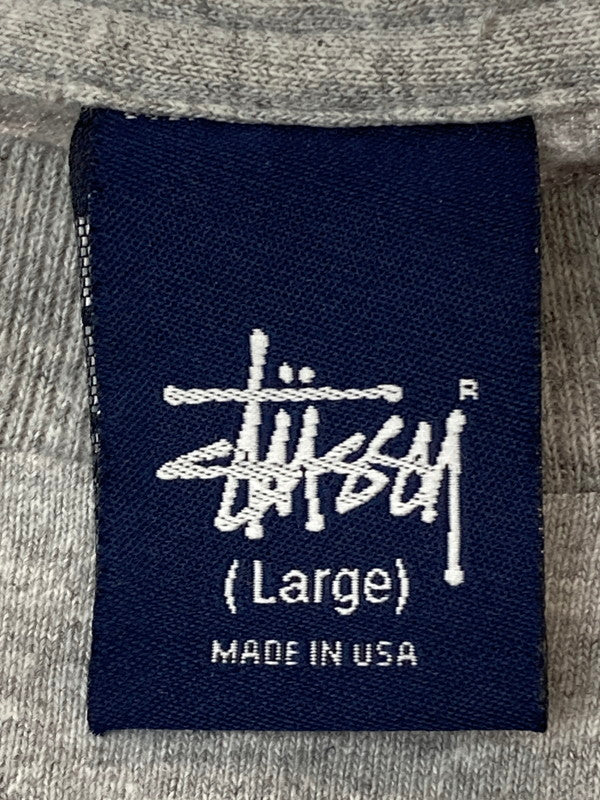 【中古品】【メンズ】 STUSSY ステューシー SNEAKERS PRINT T-SHIRT Tシャツ トップス 142-250710-ks-50-min サイズ：L カラー：ライトグレー 万代Net店