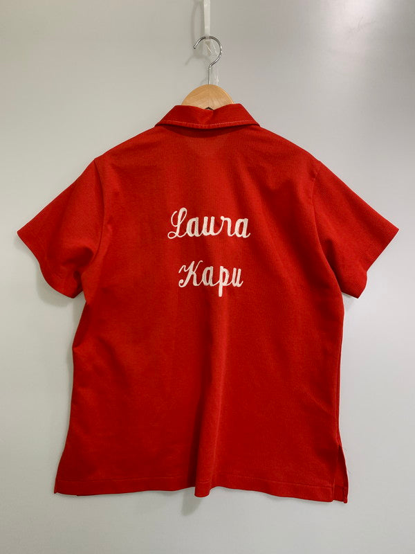 【中古品】【メンズ】 NATNAST ナットナスト 70S HALF ZIP BOWLING SHIRT ハーフ ジップ ボーリングシャツ 70年代 半袖 トップス　 146-250710-SS-01-min カラー：レッド 万代Net店