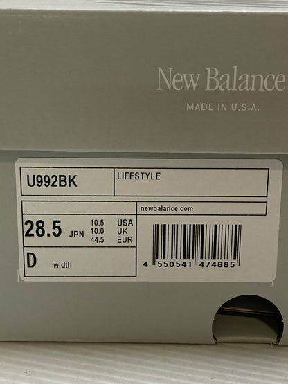 【中古美品】【メンズ】 NEW BALANCE ニューバランス U992BK BLACK 162-250715-SS-2-min サイズ：US10.5 28.5cm カラー：ブラック 万代Net店