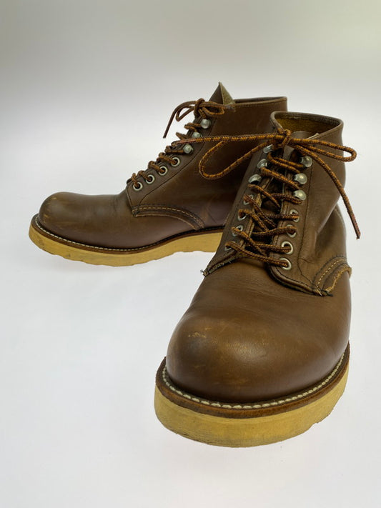 【中古品】【メンズ】 RED WING レッドウィング 8163 PLANE TOE BOOTS プレーントゥ メンズ 靴 ブーツ 164-250718-em-08-min サイズ：7.5 カラー：ブラウン 万代Net店