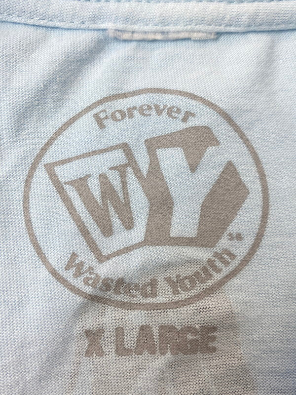 【中古品】【ボーイズ】 WASTED YOUTH ウェイステッド ユース x G-SHOCK ジーショック SS T-SHIRT Tシャツ トップス 142-250710-ks-13-min サイズ：XL カラー：ライトブルー 万代Net店
