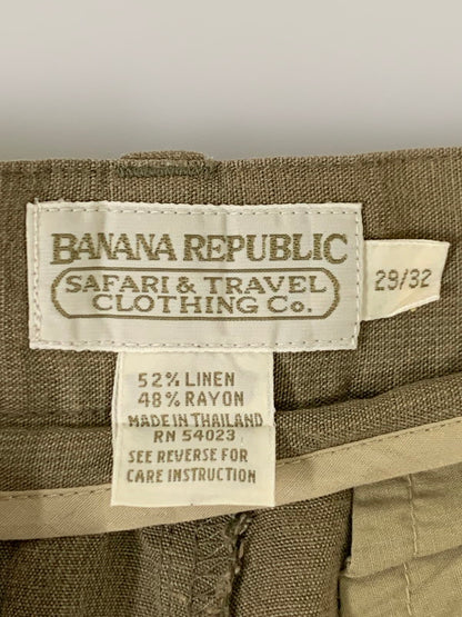 【中古品】【メンズ】 Banana Republic バナナリパブリック 80-90S LINEN PANT リネンパンツ 157-250710-ks-83-min サイズ：29/32 カラー：ライトブラウン系 万代Net店