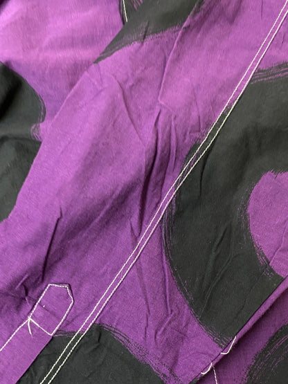 【中古品】【メンズ】 BASIC EK SYSTEM L S SHIRT シャツ トップス 146-250710-ks-11-min カラー：パープル/ブラック 万代Net店