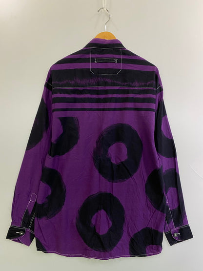 【中古品】【メンズ】 BASIC EK SYSTEM L S SHIRT シャツ トップス 146-250710-ks-11-min カラー：パープル/ブラック 万代Net店