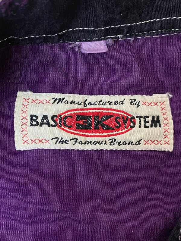 【中古品】【メンズ】 BASIC EK SYSTEM L S SHIRT シャツ トップス 146-250710-ks-11-min カラー：パープル/ブラック 万代Net店