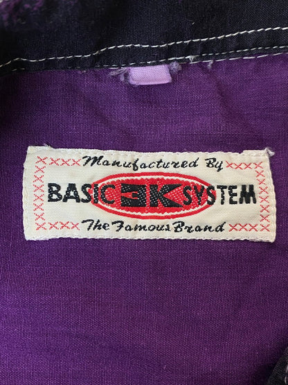 【中古品】【メンズ】 BASIC EK SYSTEM L S SHIRT シャツ トップス 146-250710-ks-11-min カラー：パープル/ブラック 万代Net店