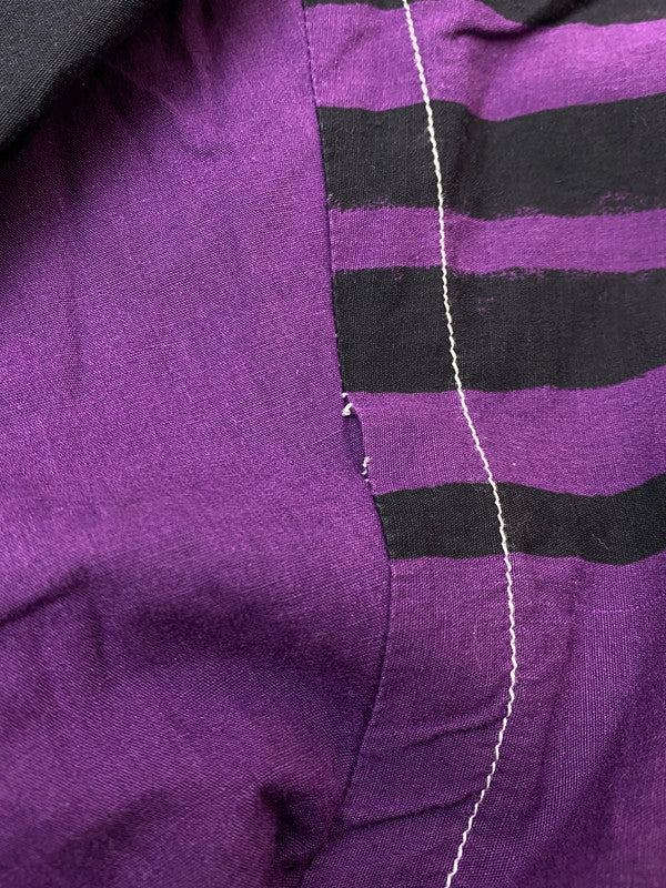 【中古品】【メンズ】 BASIC EK SYSTEM L S SHIRT シャツ トップス 146-250710-ks-11-min カラー：パープル/ブラック 万代Net店