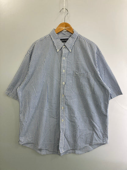 【中古品】【メンズ】 LANDS'END ランズエンド STRIPE SEERSUCKER S S SHIRT ストライプシャツ トップス 146-250710-ks-106-min サイズ：XL カラー：ブルー系 万代Net店