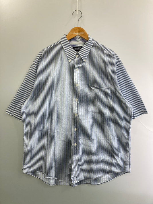 【中古品】【メンズ】 LANDS'END ランズエンド STRIPE SEERSUCKER S S SHIRT ストライプシャツ トップス 146-250710-ks-106-min サイズ：XL カラー：ブルー系 万代Net店