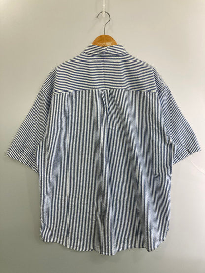 【中古品】【メンズ】 LANDS'END ランズエンド STRIPE SEERSUCKER S S SHIRT ストライプシャツ トップス 146-250710-ks-106-min サイズ：XL カラー：ブルー系 万代Net店