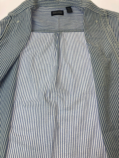 【中古品】【メンズ】 LANDS'END ランズエンド STRIPE SEERSUCKER S S SHIRT ストライプシャツ トップス 146-250710-ks-106-min サイズ：XL カラー：ブルー系 万代Net店
