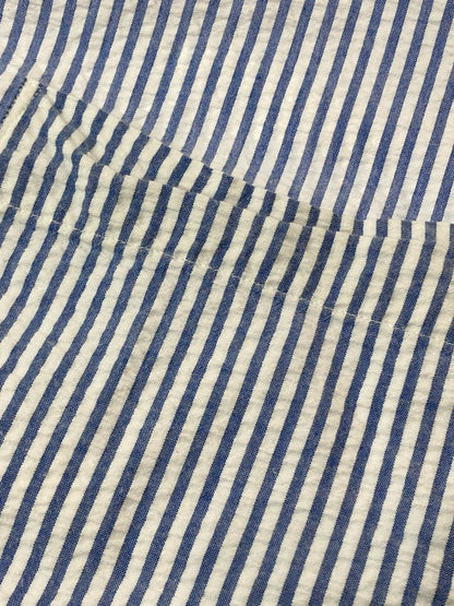 【中古品】【メンズ】 LANDS'END ランズエンド STRIPE SEERSUCKER S S SHIRT ストライプシャツ トップス 146-250710-ks-106-min サイズ：XL カラー：ブルー系 万代Net店
