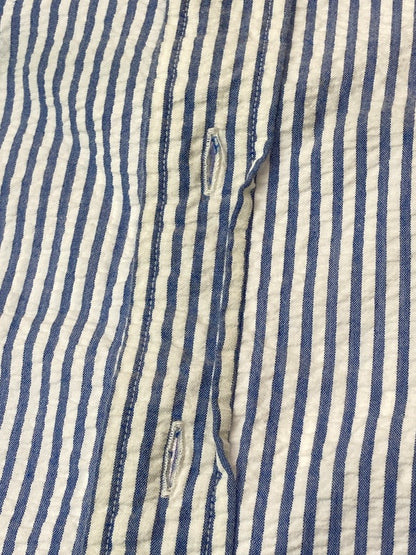【中古品】【メンズ】 LANDS'END ランズエンド STRIPE SEERSUCKER S S SHIRT ストライプシャツ トップス 146-250710-ks-106-min サイズ：XL カラー：ブルー系 万代Net店