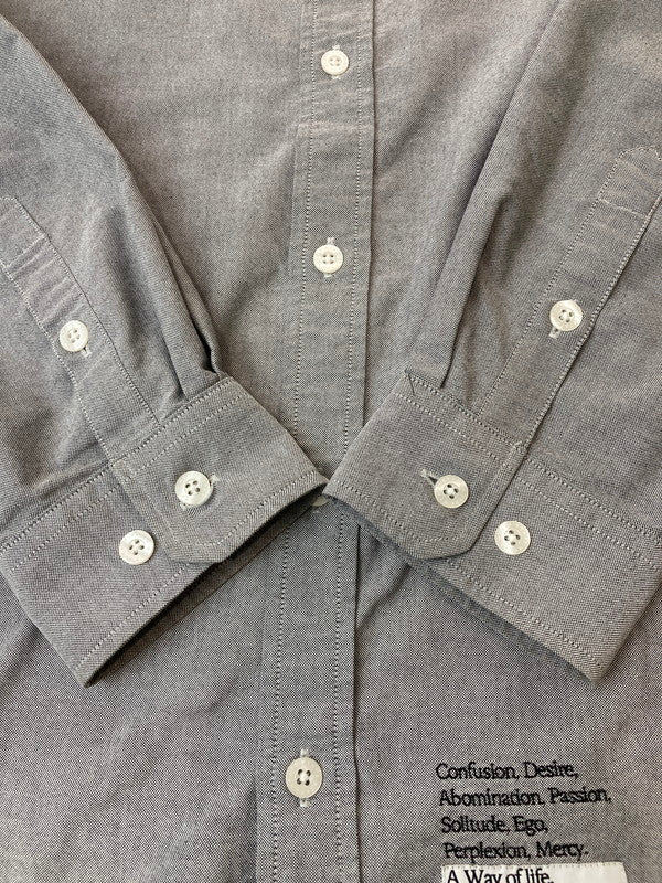 【中古品】【メンズ】 WTAPS ダブルタップス 231GWDT-SHM01 23SS CTPL. OXFORD. COOLMAX L S SHIRT シャツ トップス 142-250710-ks-93-min サイズ：X03 カラー：グレー 万代Net店