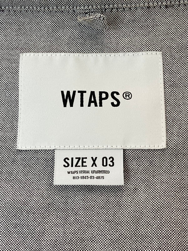 【中古品】【メンズ】 WTAPS ダブルタップス 231GWDT-SHM01 23SS CTPL. OXFORD. COOLMAX L S SHIRT シャツ トップス 142-250710-ks-93-min サイズ：X03 カラー：グレー 万代Net店
