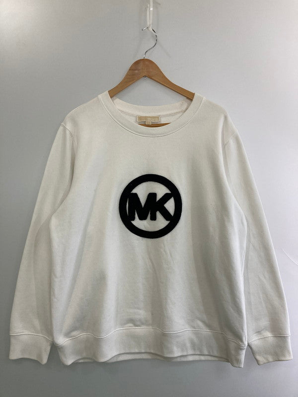 【現状渡し品】【メンズ】 Michael Kors マイケルコース JF150192Z9 LOGO CHARM COTTON TERRY SWEATSHIRT スウェットシャツ トップス 141-250710-ks-92-min サイズ：L カラー：ホワイト 万代Net店