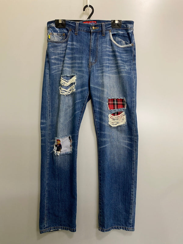 【現状渡し品】【メンズ】 INTERBREED インターブリード POLO BEAR DENIM PANTS 10M-2306 ポロ ベア デニム パンツ メンズ ボトムス ジーンズ ジーパン 157-260720-em-16-min サイズ：Ｌ カラー：インディゴ 万代Net店
