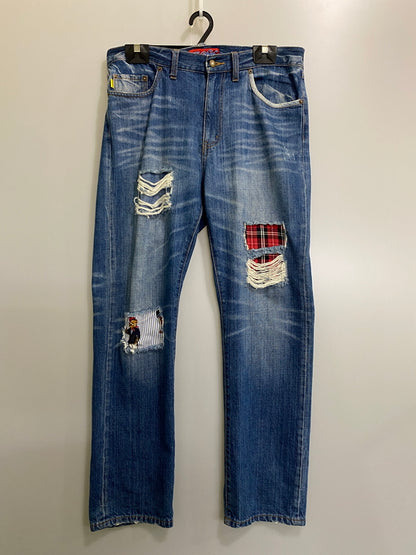 【現状渡し品】【メンズ】 INTERBREED インターブリード POLO BEAR DENIM PANTS 10M-2306 ポロ ベア デニム パンツ メンズ ボトムス ジーンズ ジーパン 157-260720-em-16-min サイズ：Ｌ カラー：インディゴ 万代Net店