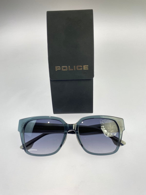 【中古品】【メンズ/レディース】 POLICE ポリス ストライプ スクエア ウェリントン サングラス SPLA67J M78L 54□17－143 203-250722-em-23-min カラー：ブラック 万代Net店